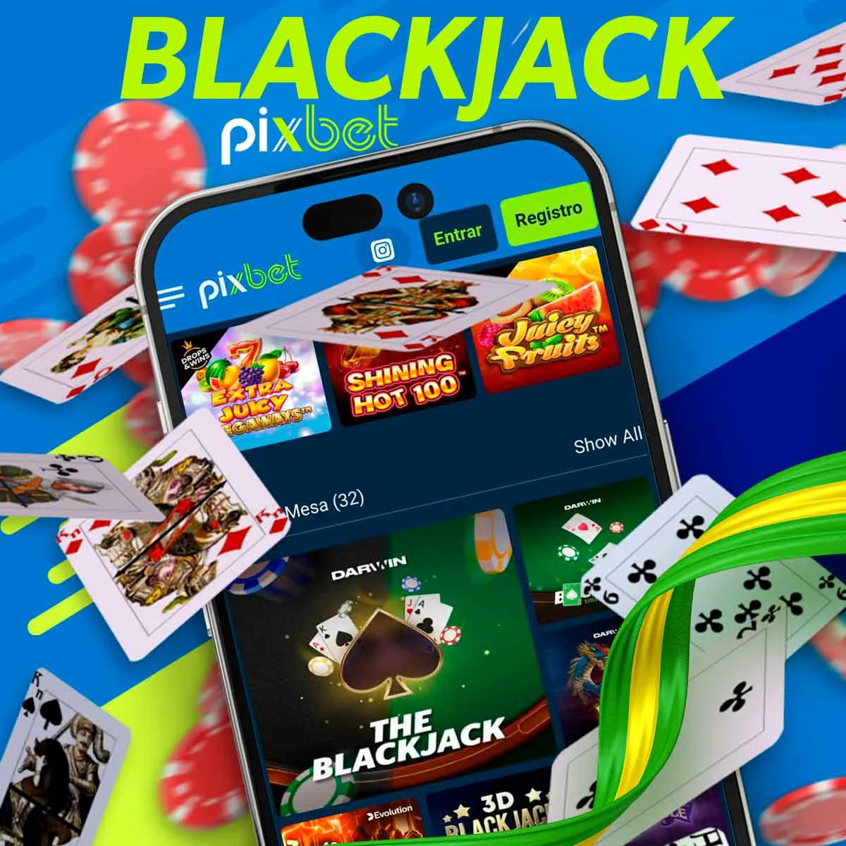 Jogo de cartas popular Black Jack no aplicativo de cassino Pixbet Brasil