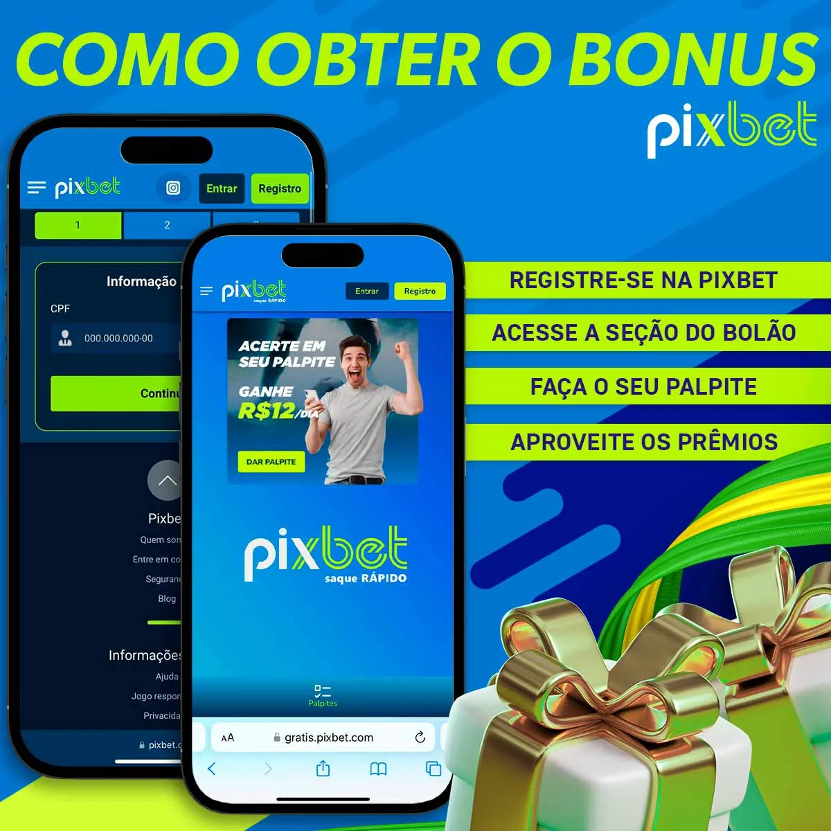 Como obter bônus no aplicativo Pixbet Brasil