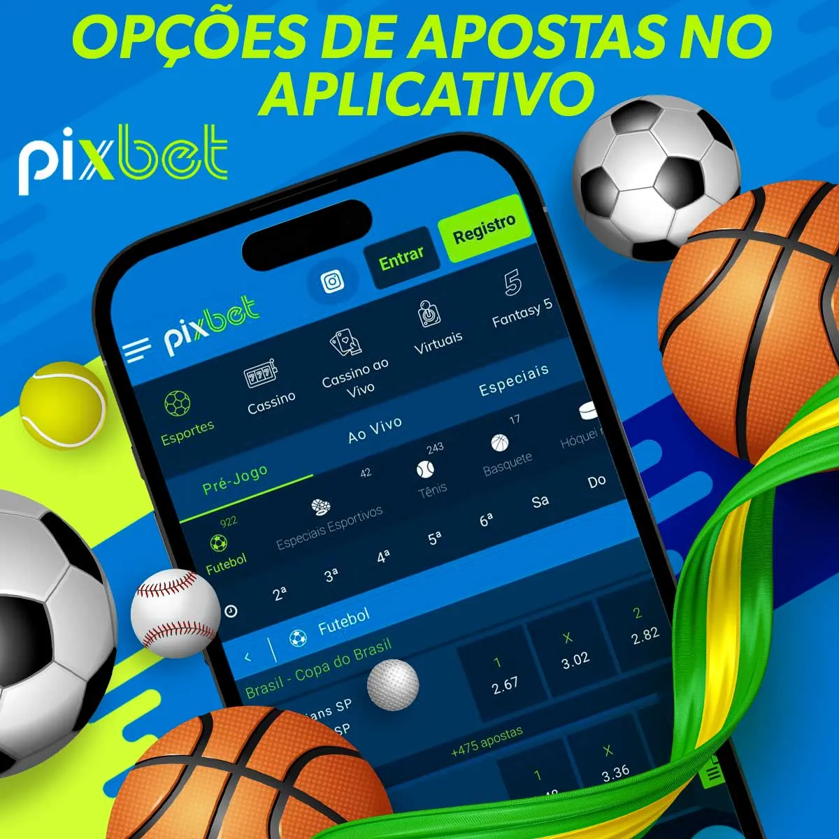 Mercados de apostas no aplicativo Pixbet Brasil