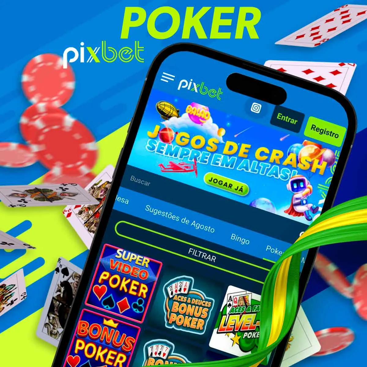 Torneios de cartas Pôquer no cassino no aplicativo Pixbet Brasil