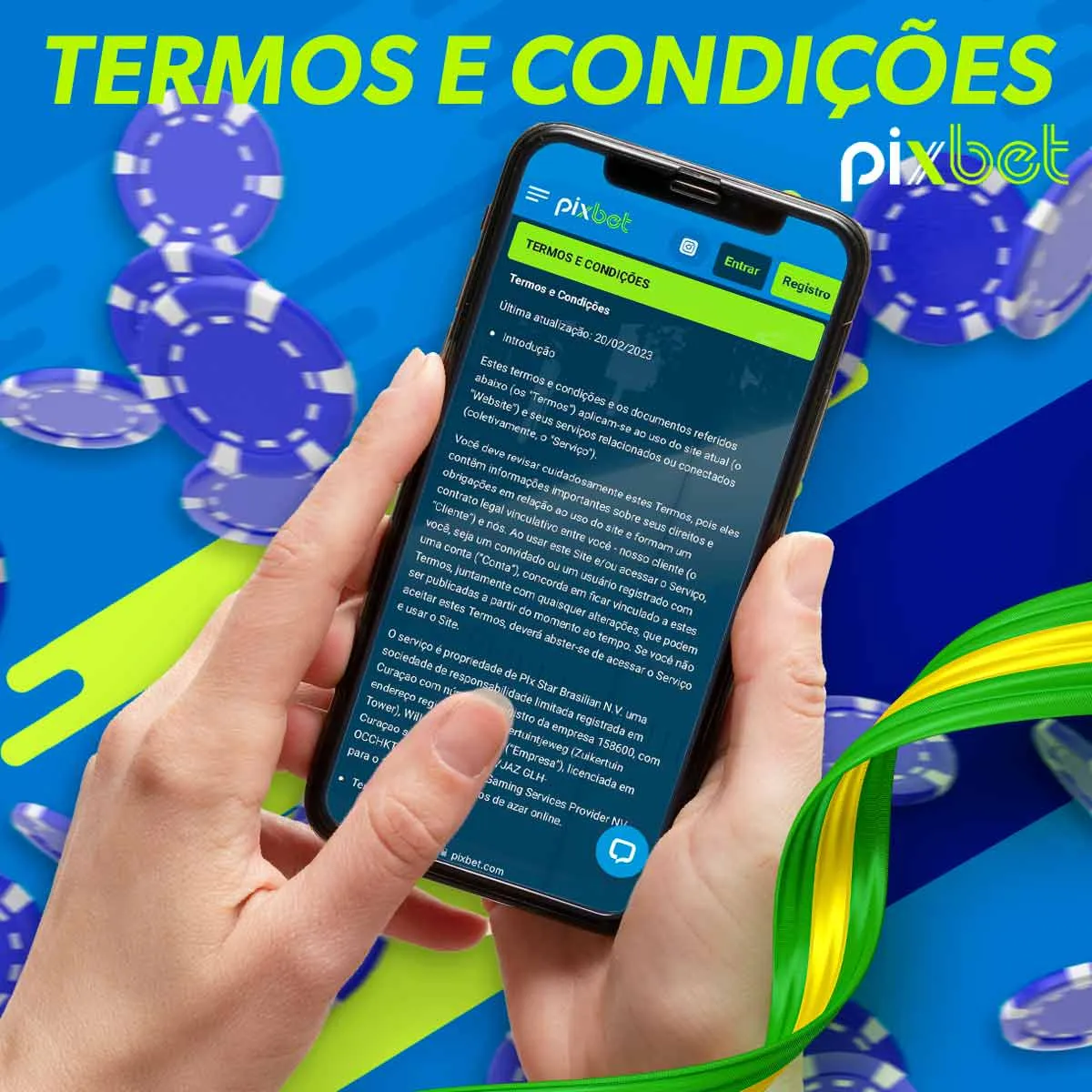 Termos e condições de uso do aplicativo Pixbet Brasil
