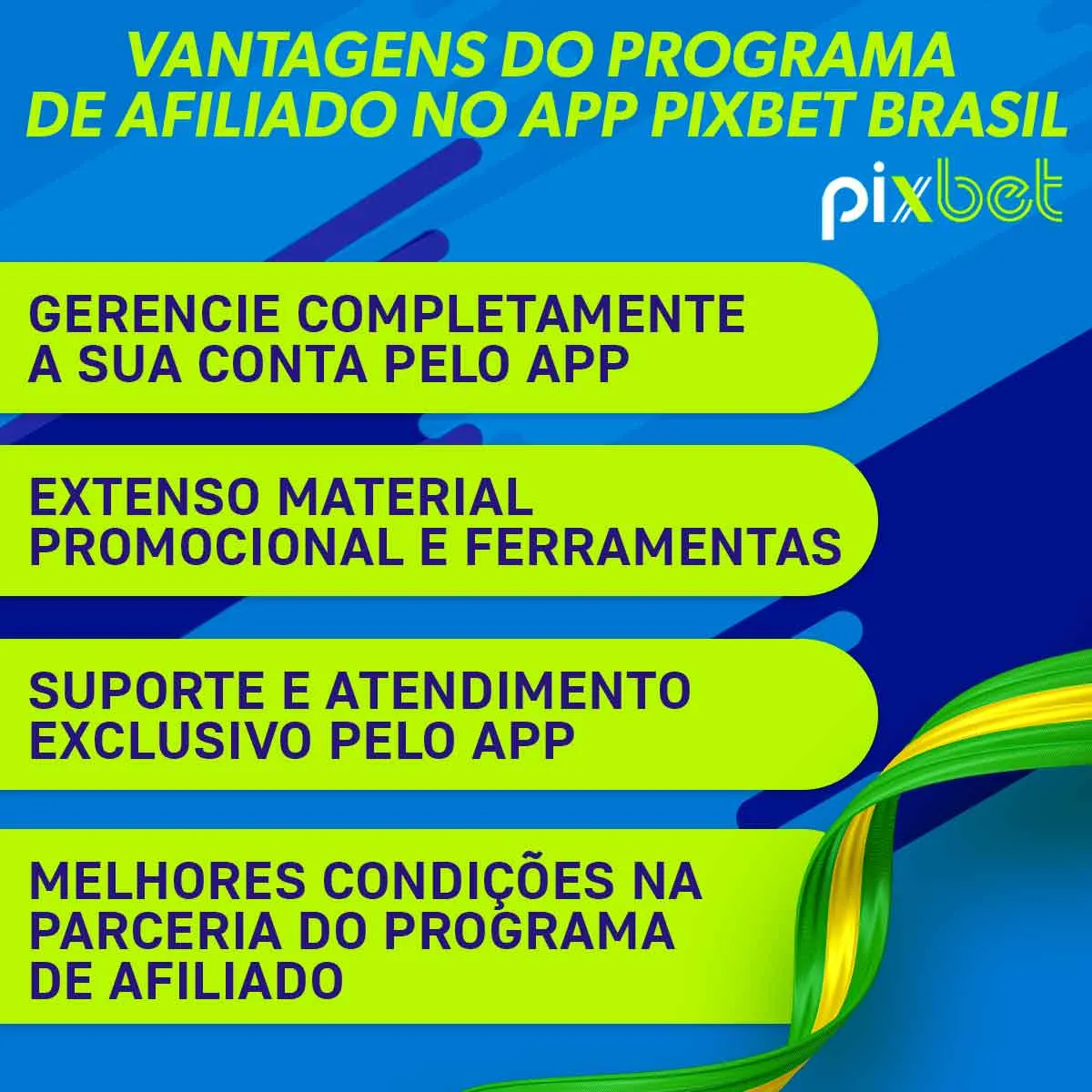 Vantagens do programa de afiliado no aplicativo Pixbet Brasil