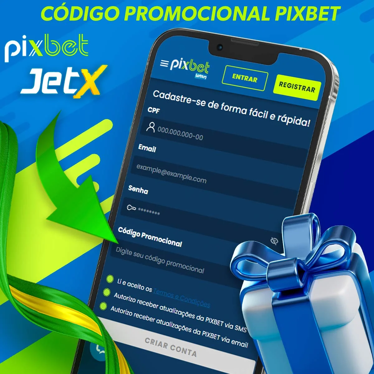 Informações sobre o código promocional Pixbet